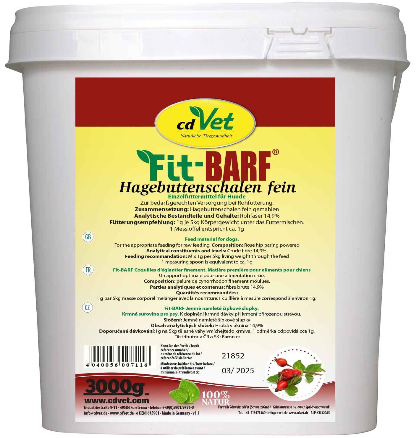 Fit-BARF Hagebuttenschalen fein 3 kg