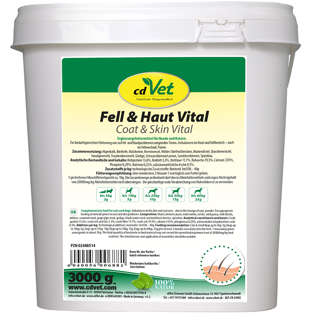 Fell & Haut Vital Hund & Katze 3 kg