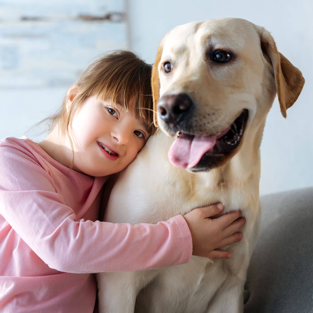 Leute, Person, Hund, Labrador Retriever, Kind