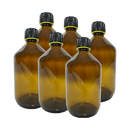 Braunglasflasche 500 ml (6 St.)