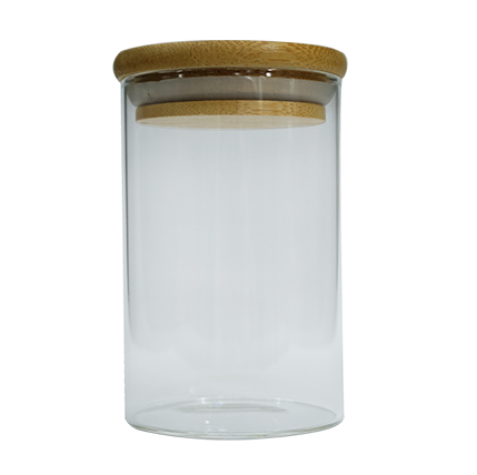 Glas 250 ml mit Bambusdeckel